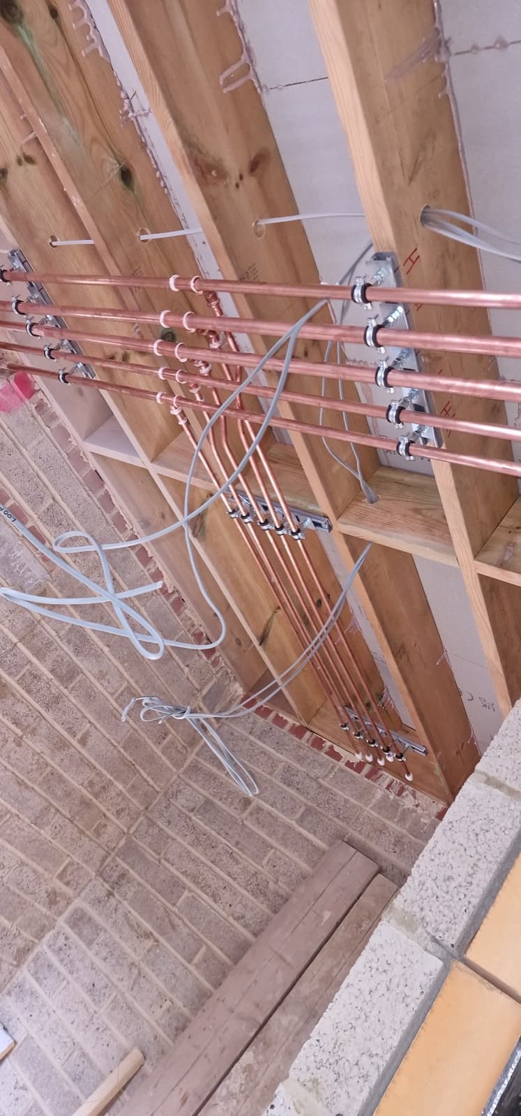 First fix pipework, new build